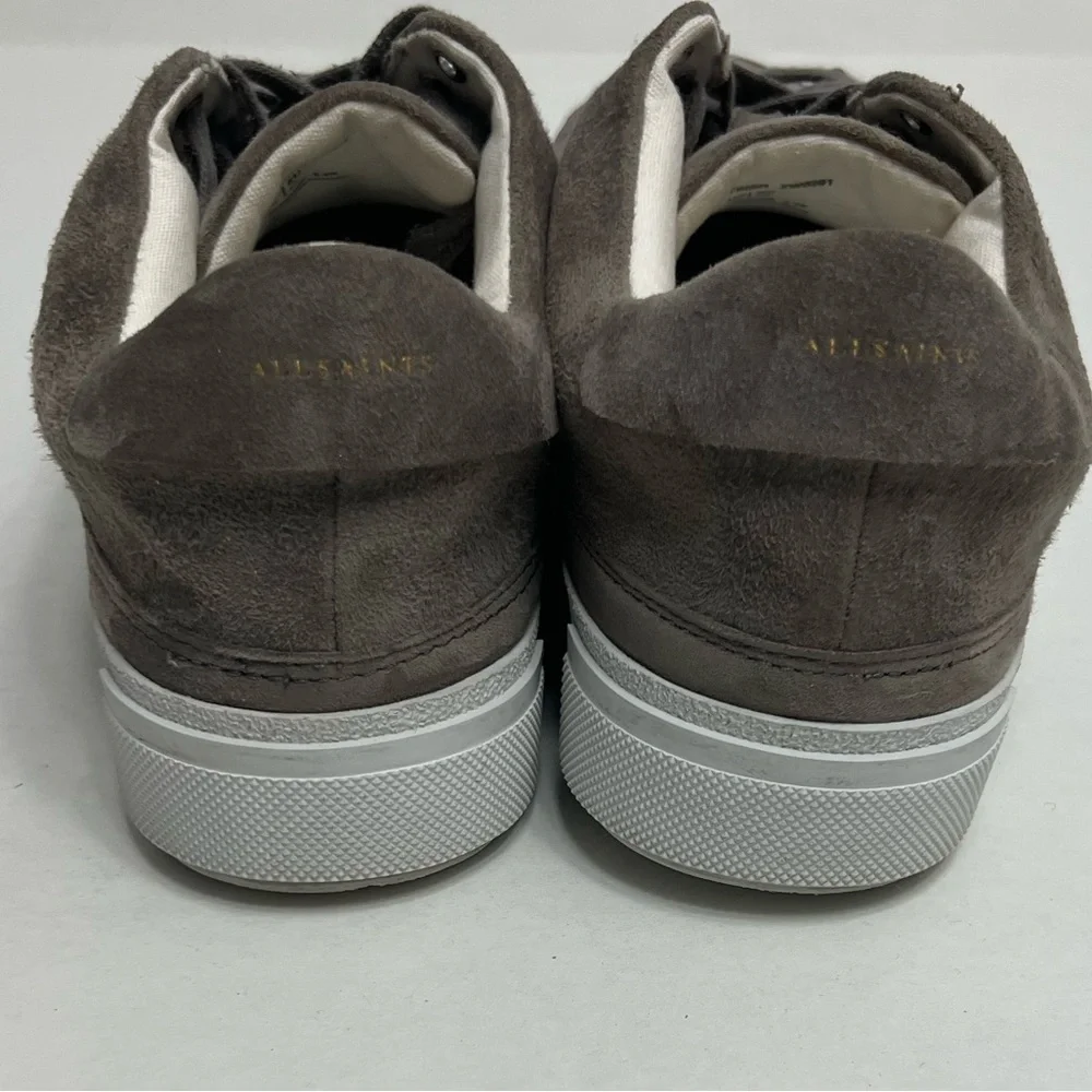 All Saints Trish Taupe Suede Platform Sneakers